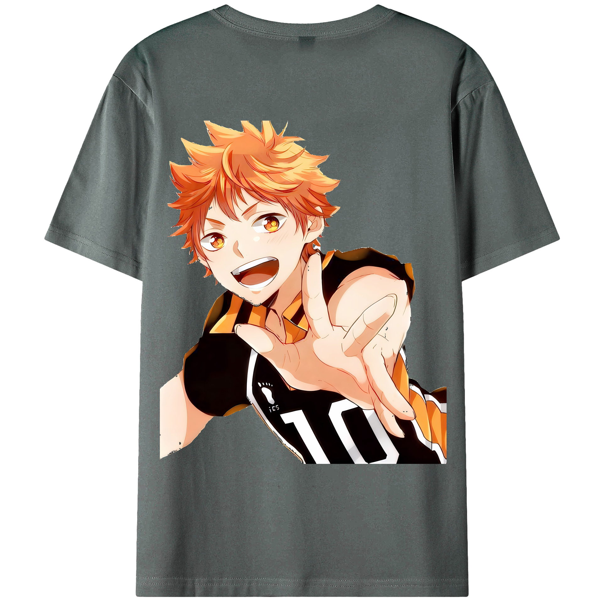 （画像用） ハイキュー!! Haikyu!! 綿100％ メンズ半袖Tシャツ（バックプリント） 通気性